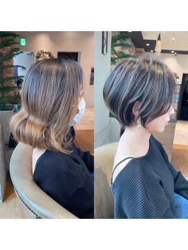 バンプ ギンザ(BUMP GINZA) 30代40代50代絶壁解消白髪ぼかし面長似合う若見えショートヘア伊