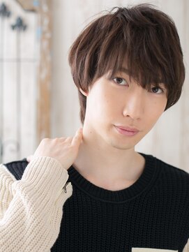 モッズヘアメン 名護大東店(mod's hair men) 伸ばしかけ社会人ダークアッシュ王道フェザーマッシュｌ名護大東