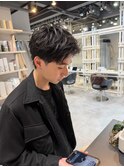 メンズショート パーマ ビジネス