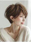 ひし形フォルムの大人ショートボブ