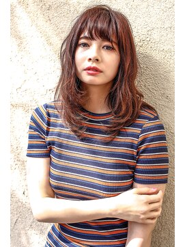 クラン(clan) 外国人風カジュアルミディ×アプリコットブラウン