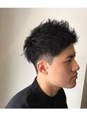 エッジの効いたデザインショートスタイル