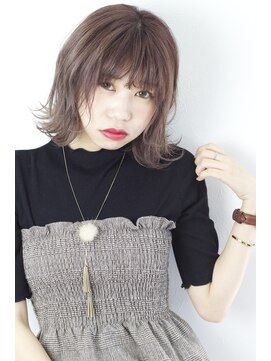 アンソメット 上津店(UN SOMMET) (ハイトーンデザイン）ラベンダーアッシュベージュ×外ハネボブ