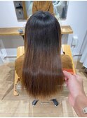 【mile☆インナーブリーチ、ハイライト履歴の美髪ストレート】