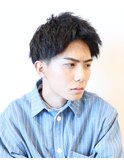 【 Ｉ. 】スーツ　短髪ツーブロック　束感　モテる黒髪　川口