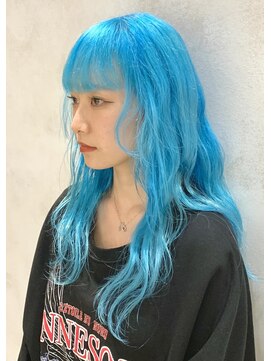 ディーン 名駅店(DEAN) ブリーチカラー ダブルカラー 水色 ハイトーン