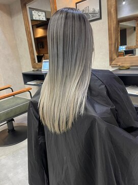 サニー 渋谷(SUNNY) バレイヤージュショコラアッシュハイライトグレージュカラー