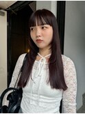 【大前晴奈】ワンカラーの艶ルビーカラー/レイヤーカット