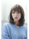 大人可愛いミディアムレイヤー　