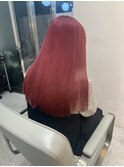 髪質改善＊コーラルピンク＊艶髪ストレート＊美髪【Zina札幌】