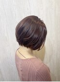 ピンクブラウン×ショートボブ【TELA HAIR つくば研究学園】