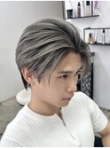 メンズバレイヤージュブリーチシャドールーツセンターパート