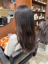 チャプター 問屋町(chapter) 透明感ケアカラーオリーブグレージュ顔まわりレイヤーカット韓国