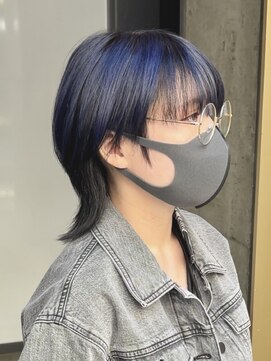 レイヤーボブ/おしゃれ女子ウルフヘア／顔周りレイヤー/ブリーチ