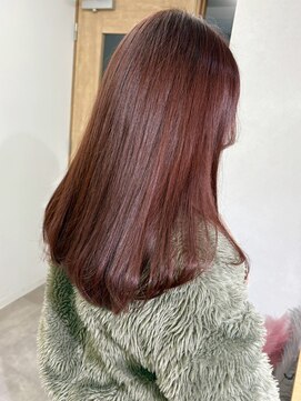 ミュラ(mulah) レッドブラウン暖色カラー＊艶髪ボルドーカラーロング/明大前
