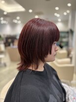 ディーボーイ 健軍店(D-BOY)&nbsp;ダブルカラー/ワインレッド/ウルフカット