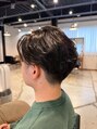 メンズクリスプ ニュアンスパーマで毛流れを作りセットを楽に