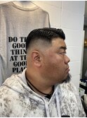 メンズカットフェードスキンフェードハードパート七三分け