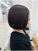 切りっぱなしぱつんボブ