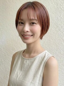 カバーヘア ブリス 戸田公園西口店(COVER HAIR bliss) 艶髪ミニボブ/丸みショートピンクブラウン/夏カラーp戸田公園