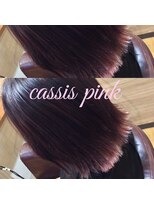 ヘアーメイク トレコローリ(hair make trecolori) 【trecolori】カシスピンク