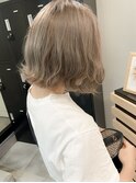 ボブ×ミルクティーベージュ