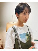 ショートカット　カラー　前髪　ミニボブ/表参道.南青山