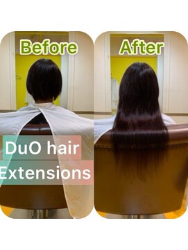 デュオヘアー エクステンションズ 新宿 華麗にロングヘアーにイメチェン♪♪♪
