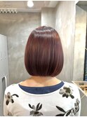 ピンク髪×コンパクトショートボブ/横浜髪質改善