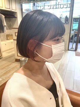 ネオリーブ クタ 町田店(Neolive kuta) ボブ×シアーピンクイヤリングカラー【町田/町田駅】