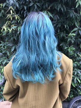 テーラヘアー 幕張本郷店(TELA HAIR) ブルー☆ロング