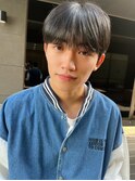 10代20代爽やかストレートシースルーマッシュ韓国ブラック