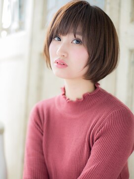 モッズ ヘア 福岡姪浜店(mod's hair) mod's姪浜/モードステップボーンカット美髪丸みショートボブh