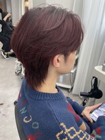 リッカ(LICCA)&nbsp;【LICCA NOE】韓国風毛流れヘア＋ワインレッドカラー