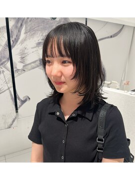 リルーム 伊勢崎店(Re:room) ちょこっとウルフカット/秋色/透明感カラー