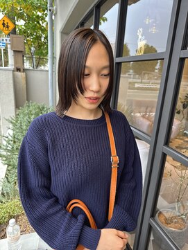 リベラル(liberal) シークレットハイライト 前髪なし レイヤーボブ【30代/40代】