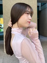 ローネス(LONESS)&nbsp;春にぴったり透明感くすみカラーと結んでも可愛い顔まわりカット