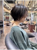 柏で１番綺麗な髪質改善ミニウルフダブルカラーショートボブ