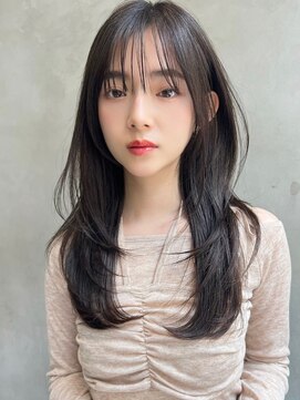 オーウェル 銀座(Owelle) レイヤーカットミルクティーカラー髪質改善グレージュ銀座