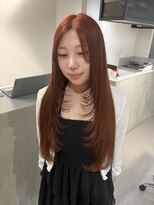 キュエム(Cuem)&nbsp;【Cuem 諏訪】オレンジカラー レイヤーカット ダブルカラー