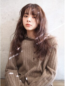 ファム(FAM) シースルーバング ショコラベージュ ワイドバング 代官山 中目黒