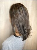 ＊グレージュ×ハイライト＊