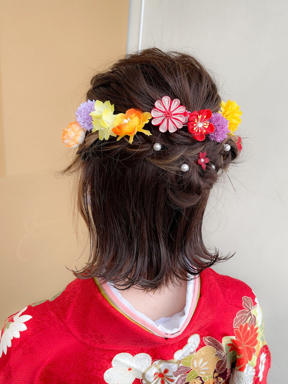 袴のヘアセット☆外ハネハーフアップ：L110338046｜シェール モリオ