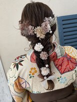 インス(ensue)&nbsp;京都 ヘアセット ヘアアレンジ 編みおろし 卒業式ヘア 中島