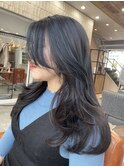 【clomus】艶感ブラック×韓国レイヤーカット