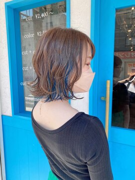 アンジェリカ 布施店(ANGELICA) 【ANGELICA宮中】大人なインナーカラーショートボブ