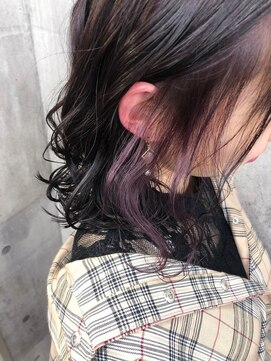 ジーナ セントラル銀座(Zina) ラベンダー＊こなれミディ＊インナーカラー【ZinaCENTRAL】