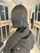 ヘアサロンガリカアオヤマ(hair salon Gallica aoyama)&nbsp;【坂本拓麻】大人かわいいぱっつんボブ/透明感オリーブベージュ