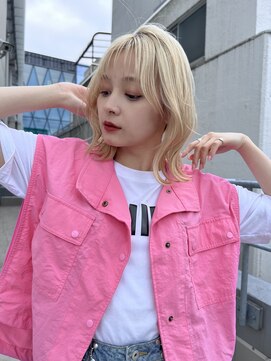 ゲーム 原宿店(GAME) ベージュ/ミディアム/オージュア/ダブルカラー/髪質改善/原宿