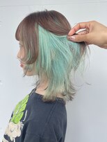 カリーナコークス 原宿 渋谷(Carina COKETH)&nbsp;ブリーチウルフカットインナーカラーダブルカラーレイヤーカット